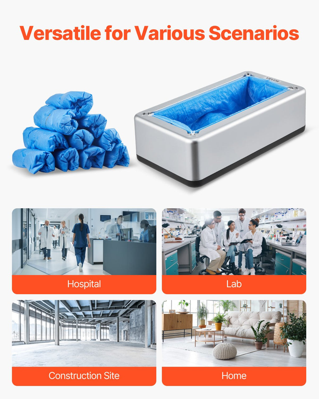 Automatic Shoe Cover Dispenser – Hands-Free + 100 Disposable Covers Included