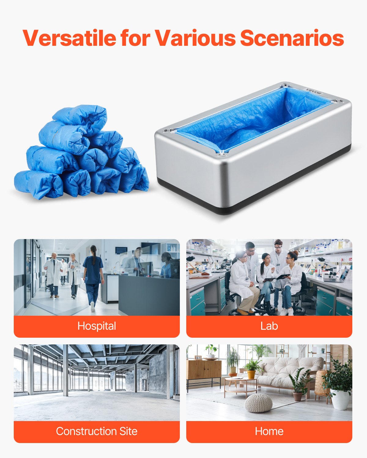 Automatic Shoe Cover Dispenser – Hands-Free + 100 Disposable Covers Included