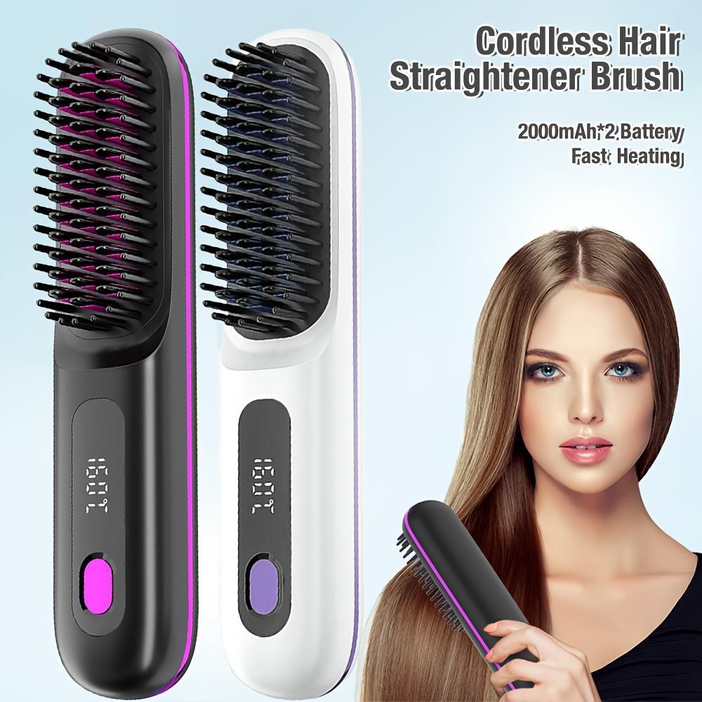 2 in 1 USB Wireless Electric Hair Straightening & Curling Comb – No Heat Damage