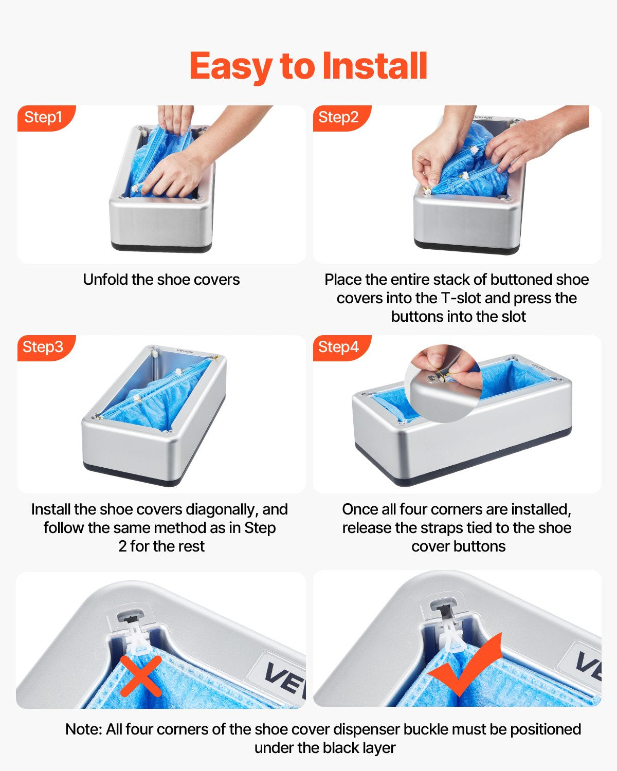 Automatic Shoe Cover Dispenser – Hands-Free + 100 Disposable Covers Included