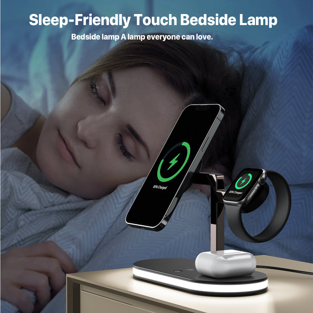 4 in 1 Aluminum Alloy Magnetic Wireless Charger Stand – Charge Everything at Once